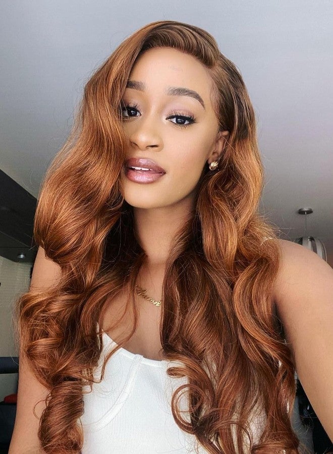 Domiso 24 Inch Honey Blonde 13X4 Lace Front Wigs Human Hair Glueless Wigs Human Hair Brown to Blonde New Body Wave Wigs Updated Twisted Wave Wear and Go Glueless Wigs with Elastic Band - Image 1